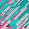 Vibrant geometric abstract background with pastel colors and dynamic shapes.